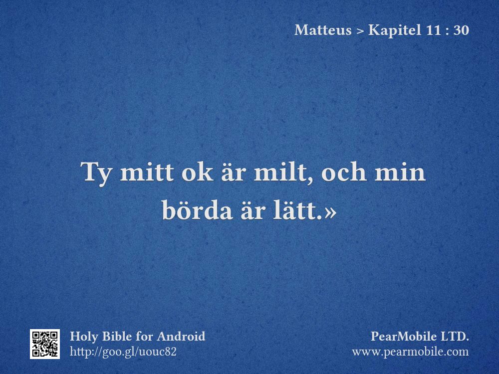 Matteus, Kapitel 11:30
